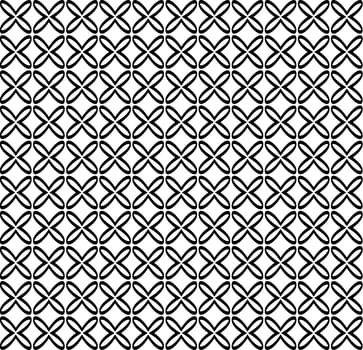 Abstract geometric texture in the form of a black seamless pattern on a white background vector