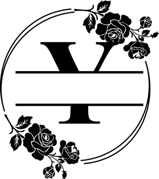 Floral Monogram letter Y png