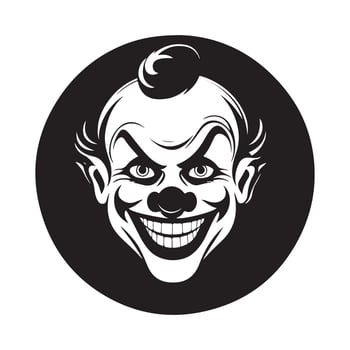 Smiley Clown Face Icon Logo Isolated In White Background Stock Illustration vector