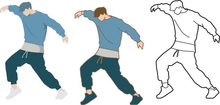 Street Dance Boy. vector