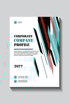Stylish Company Profile Flyer with Cityscape Background, vector