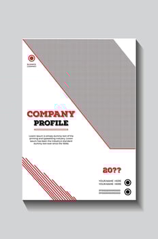 Stylish Company Profile Flyer with Cityscape cover vector