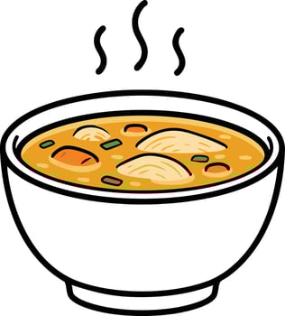 Delicious Chicken Soup Recipe Bowl of Warm Comfort vector