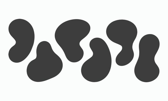 Abstract Gray Shapes Organic Flowing Design Elements vector