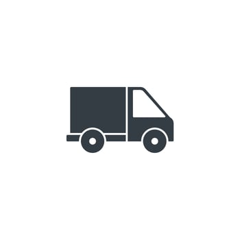 Delivery Van symbol isolated on white background vector
