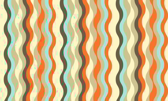Vibrant wavy stripes pattern in retro colors. Perfect for website backgrounds, textile designs, or playful branding. This cheerful, seamless design evokes a sense of fun and nostalgia. vector