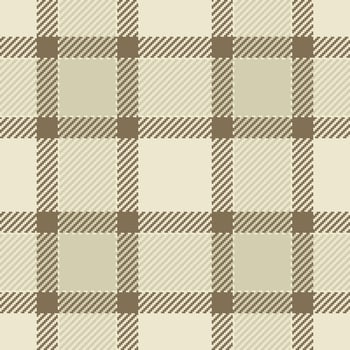 Elegant beige and brown plaid pattern. Perfect for textile design, autumnal themes, or creating a rustic, cozy aesthetic. Versatile for website backgrounds, apparel prints, or packaging. vector