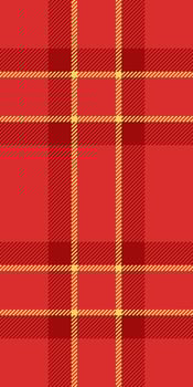 Vibrant red gold plaid pattern. Perfect for festive designs, apparel, or website backgrounds. vector
