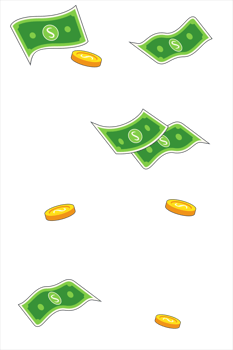 Explosion of money on isolated transparent background. png