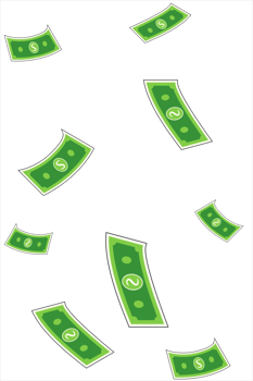 Dollar bank falling isolated, illustration png