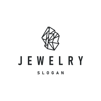 luxury jewelry design with gemstone logo concept, luxury diamond stone brand product concept with simple vintage concept vector