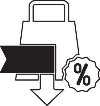 shopping icon with arrow and discount sign png