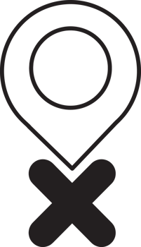 location with delete sign icon png