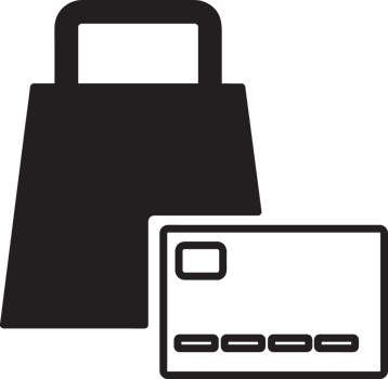 shopping bag with card icon png