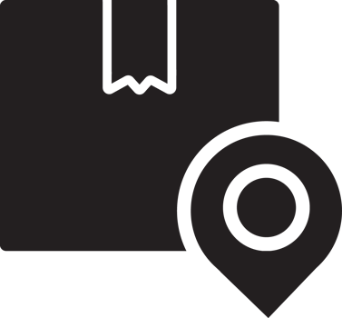 delivery box with location pin icon png