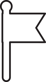 outline black and white flag icon png
