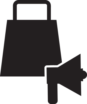 shopping bag with sound icon png