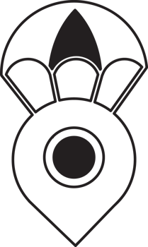 location pin with pachute icon png