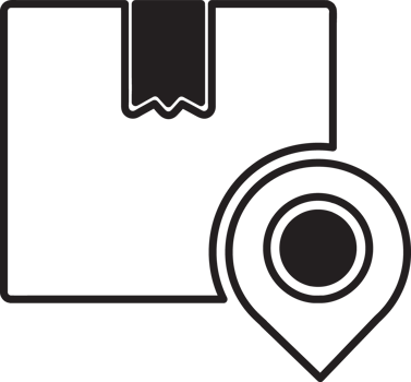 delivery box with location icon png