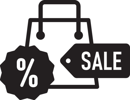 shopping bag with sale icon png