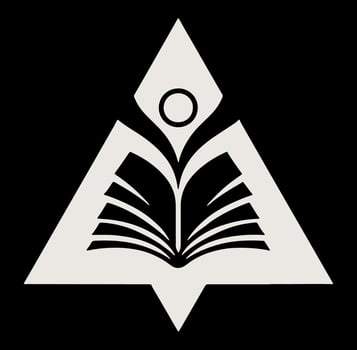 The logo for the book of the occult vector