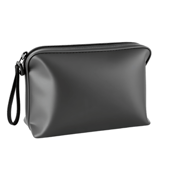 Sleek Black Clutch Bag with Wrist Strap png