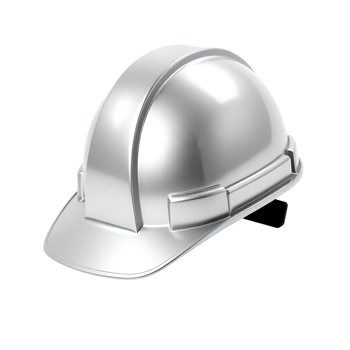 Shiny Silver Hard Hat png
