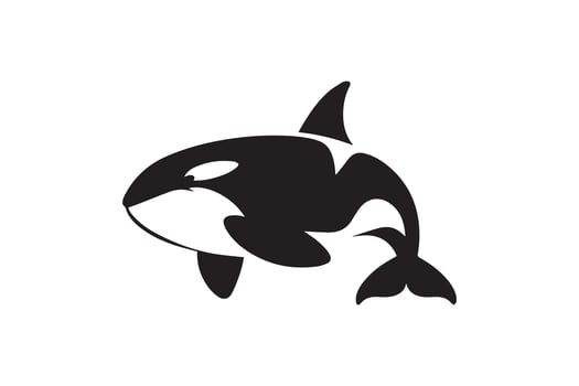 Killer whale logo illustration vector