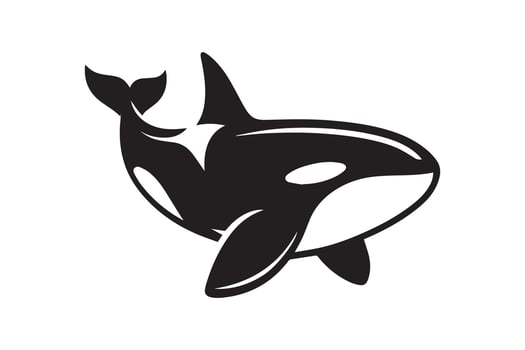 Killer whale icon illustration vector