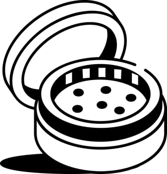 A doodle style icon depicting cannabis grinder vector