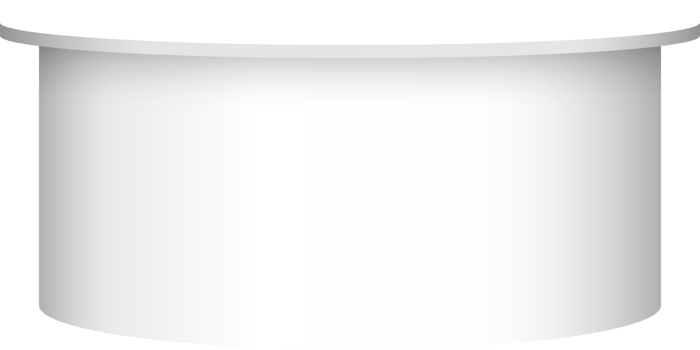 kiosk table white 3d, desk display for a mockup stand show png