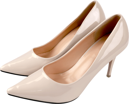 court shoes high-heeled, classic nude court shoes, women's leather platform shoes png