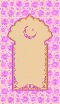 lovely pink prayer mat vector