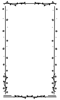 black and white frame, abstract rectangle frame, rectangle frame outline ink hand drawn vector