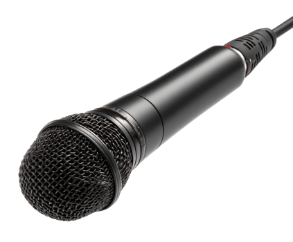 Professional dynamic microphone for audio recording and performances png