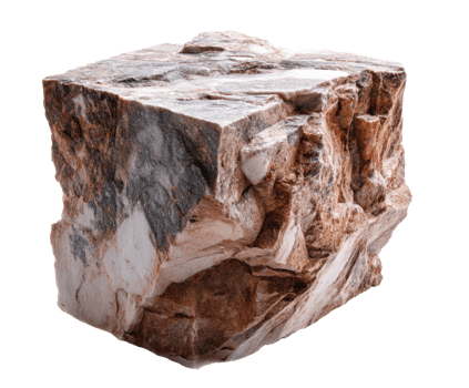 Natural stone block suitable for architectural and design projects png