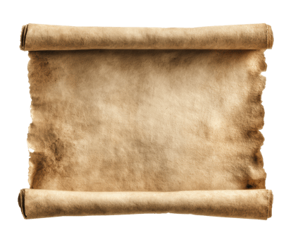 Vintage parchment scroll with aged texture perfect for design projects png