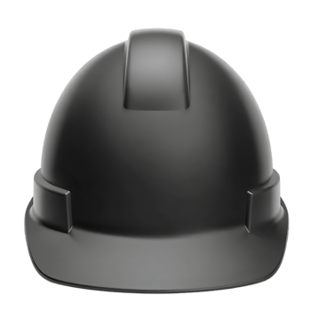 Black Safety Helmet - Isolated on Transparent Background png