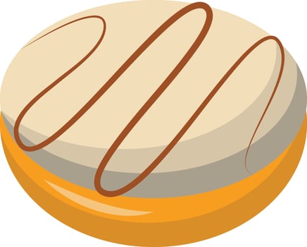 Sweet and Yummy Dessert Chocolate with Cartoon Shape vector