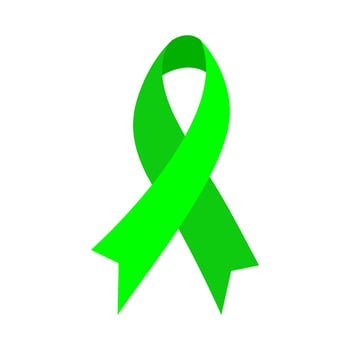 mental health awareness green ribbon element vector