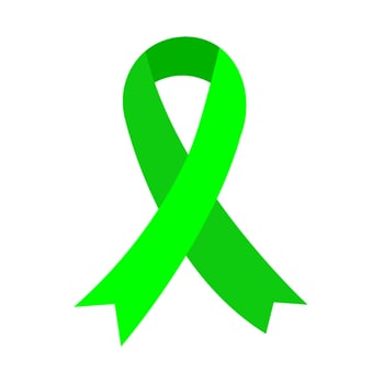 Green Awareness Ribbon for mental health vector