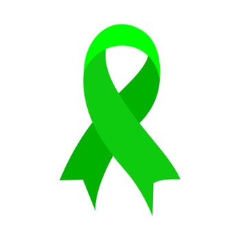 Mental Health Awareness Green Ribbon design vector