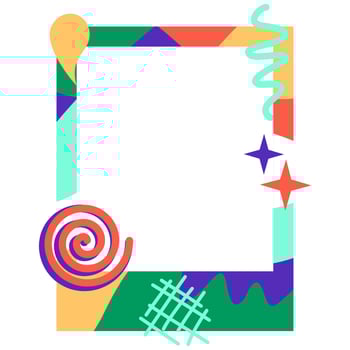 colorful vintage style Polaroid frames for photo decoration, scrapbook, social media, and digital content vector