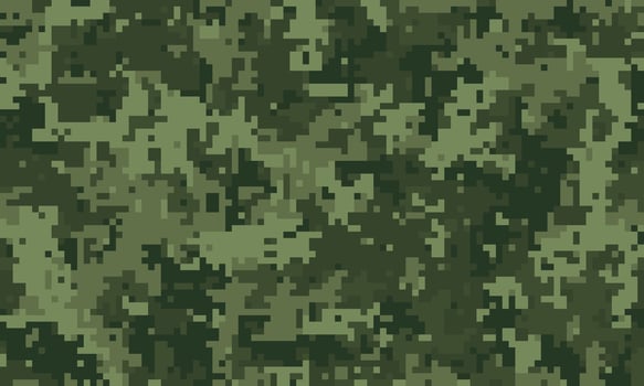 Abstract digital camouflage pattern. Perfect for backgrounds, textiles, or militarythemed designs. Subtle pixelated texture adds a modern, versatile feel. vector