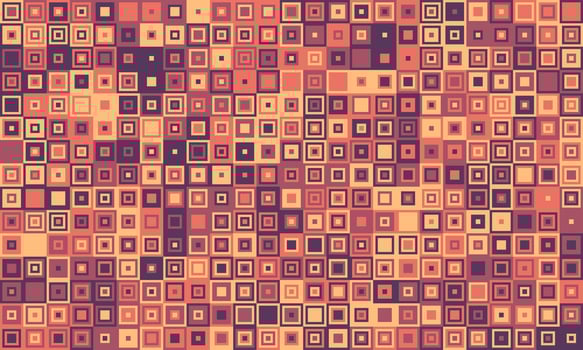 Abstract geometric pattern of variedsized squares in warm earthy tones. Perfect for backgrounds, textures, or website design. Evokes feelings of warmth, complexity, and subtle movement. vector