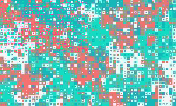 Abstract geometric pattern of colorful squares. Perfect for backgrounds, website design, or modern presentations. Represents data, technology, or connectivity. vector