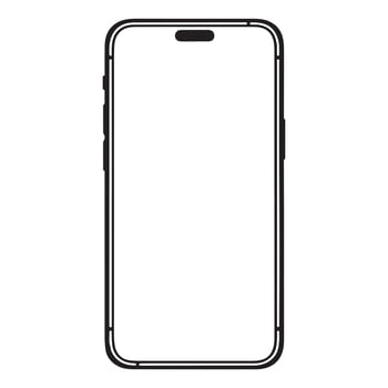 Smartphone Single Line Icon Design vector