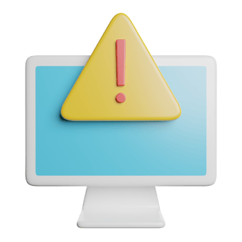 Monitor Computer Screen Warning png