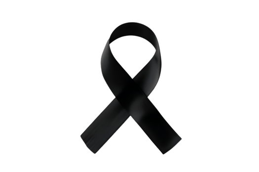 Black Ribbon Grief Remembrance Symbol Mourning Loss Death, png