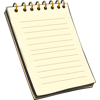 Notepad with Spiral Binding and Lined Pages png